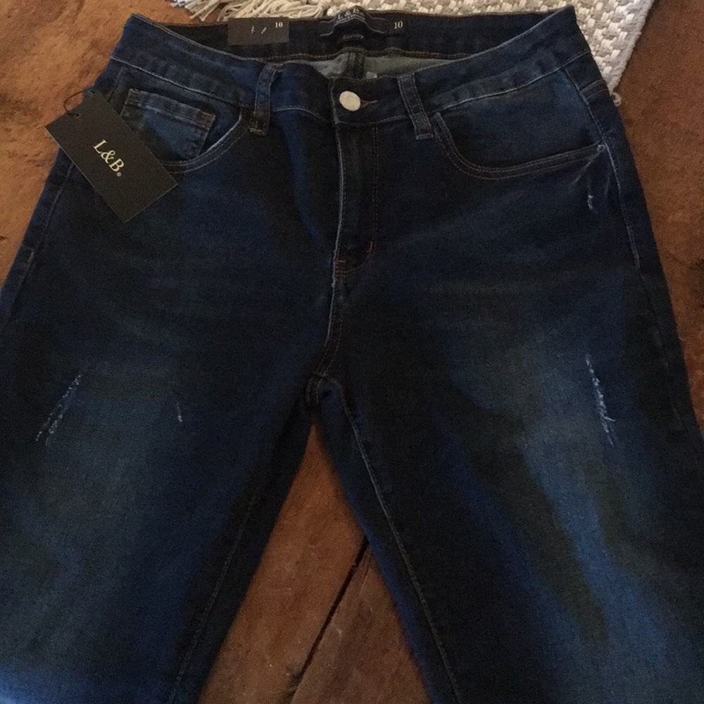 Lucky & Blessed dark rinse stretch skinny jeans - Picture 2 of 4